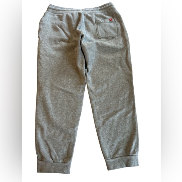 Nike Men’s Fleece Joggers Elastic & Drawstring Waist Gray Large Black Swoosh XL. - Picture 2 of 10